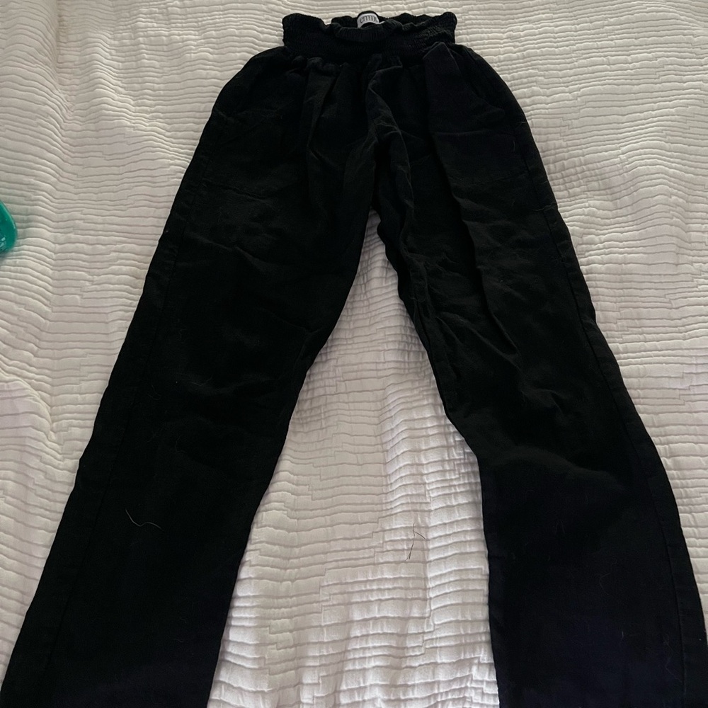 Emme Mama Linen Maternity to Postpartum Pants- Black